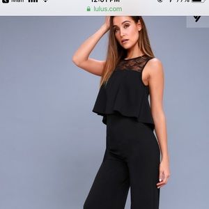 NWT Lulu’s HOLLYWOOD HEIGHTS BLACK LACE JUMPSUIT